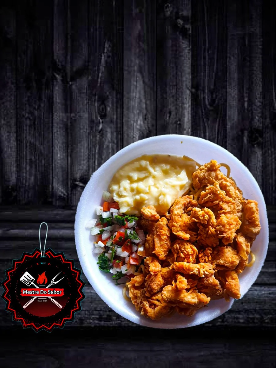 Isca de frango a milanesa — ALMOÇO MESTRE FILHOS
