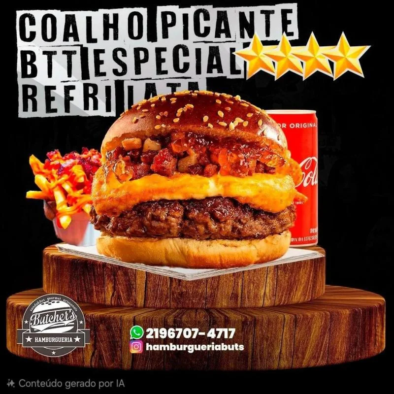 Coalho Picante, Btt Esp P, Refri Lat — HAMBURGUERIA BUTCHERS