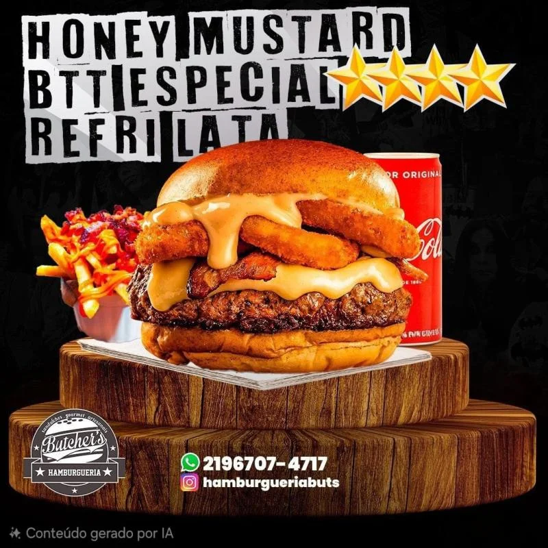 Honey Mustard, Btt Esp P, Refri Lata — HAMBURGUERIA BUTCHERS