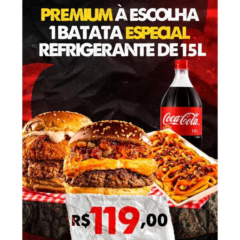 2 PREMIUMS, BTT ESP. COCA 1,5L1L — HAMBURGUERIA BUTCHERS