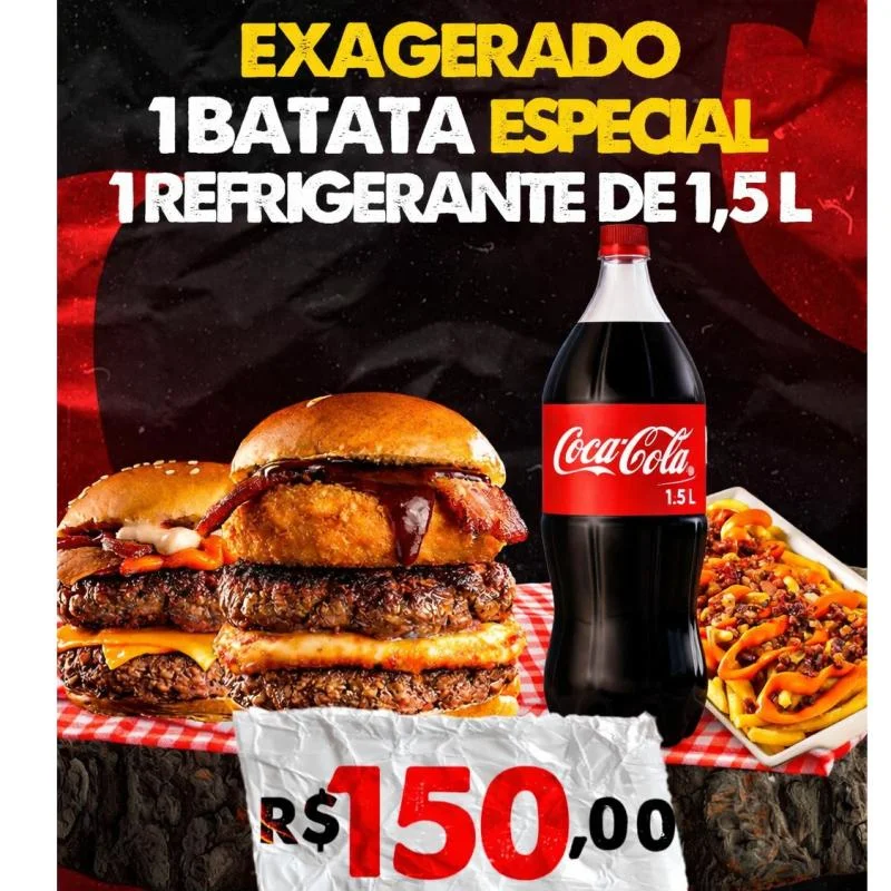 2 GIGANTES, BTT ESPECIAL, COCA 1,5L — HAMBURGUERIA BUTCHERS